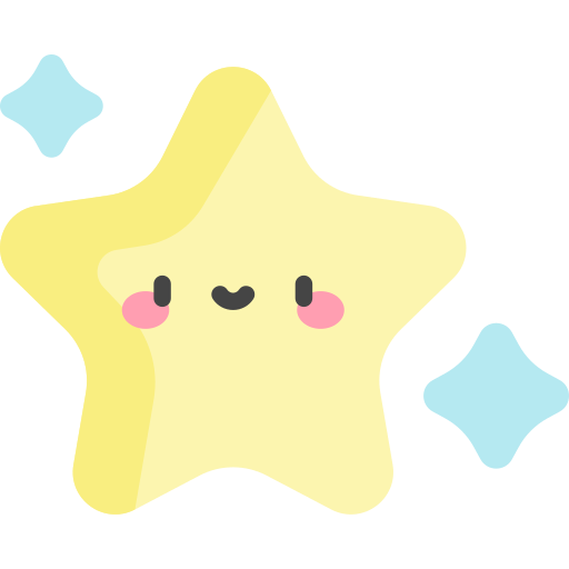 Estrella Kawaii Flat icono
