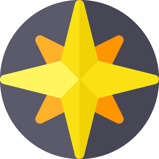 gwiazda północna Basic Rounded Flat ikona