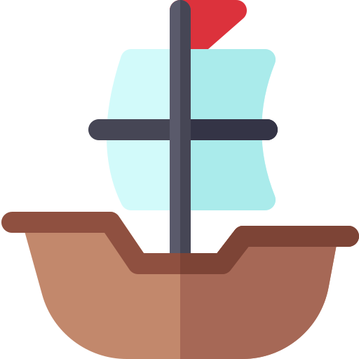 Pirate ship Basic Rounded Flat icon