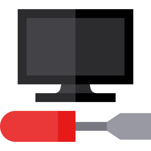 Televisión Basic Straight Flat icono