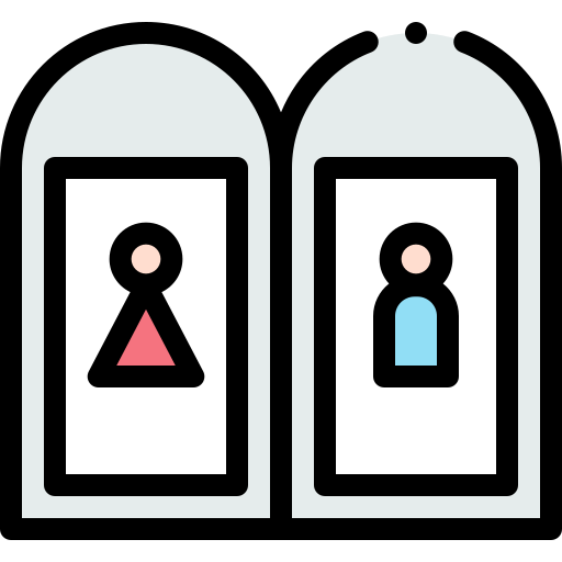 Toilet Detailed Rounded Lineal color icon