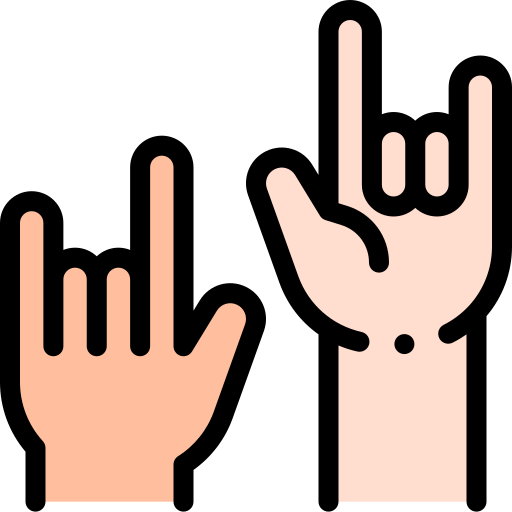 handen en gebaren Detailed Rounded Lineal color icoon