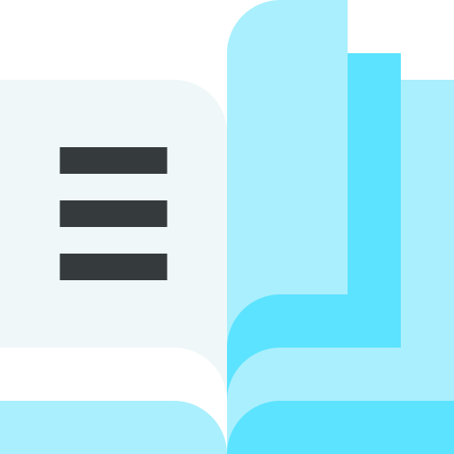 Libro abierto Basic Straight Flat icono