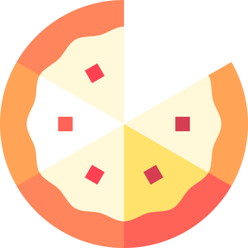 Pizza Basic Straight Flat icono