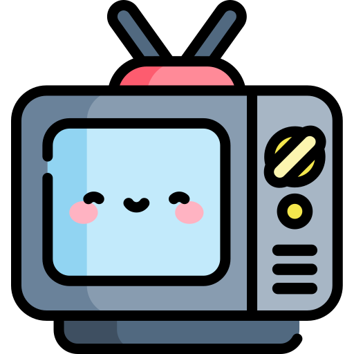 Televisão Kawaii Lineal color Ícone