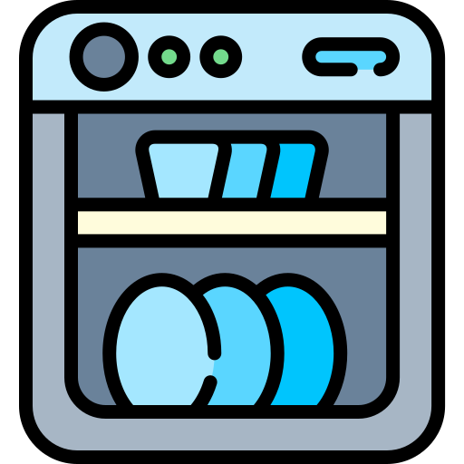 食器洗い機 Kawaii Lineal color icon