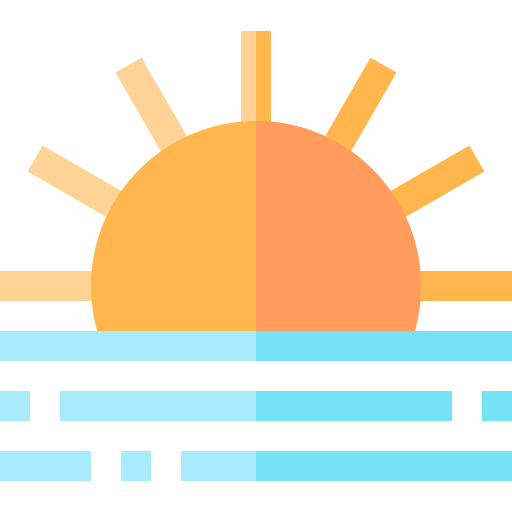 Восход солнца Basic Straight Flat иконка