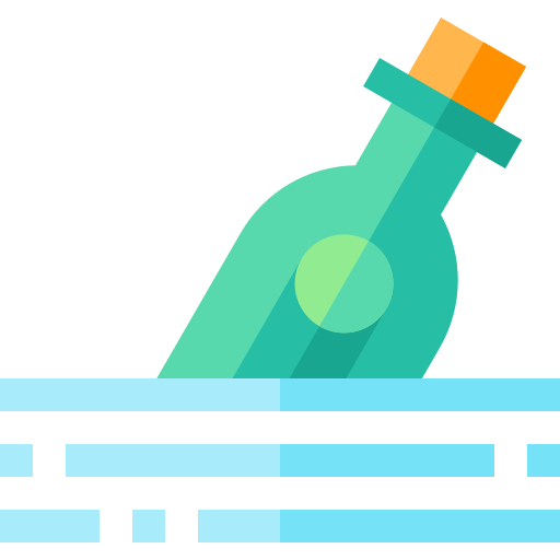 Mensaje en una botella Basic Straight Flat icono