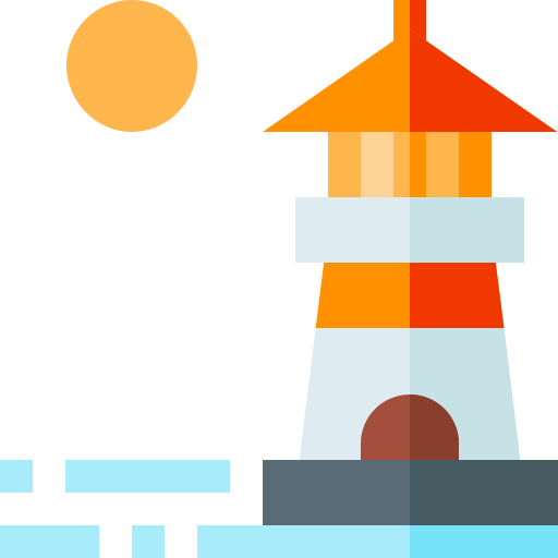 Lighthouse Basic Straight Flat icon