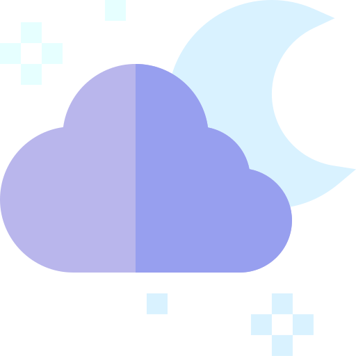 夜 Basic Straight Flat icon