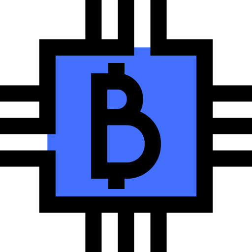 bitcoin Inipagistudio Blue icoon