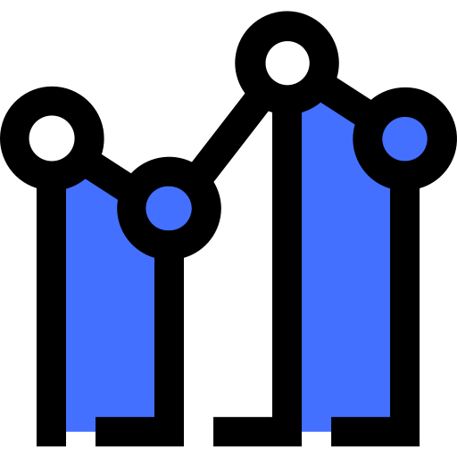Statistics Inipagistudio Blue icon
