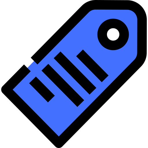 Etiqueta del precio Inipagistudio Blue icono