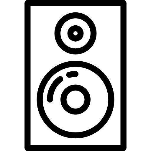 głośniki Detailed Rounded Lineal ikona