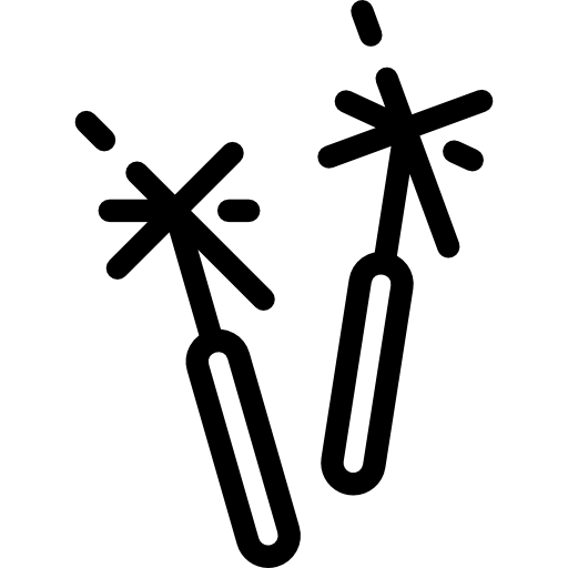 線香花火 Detailed Rounded Lineal icon