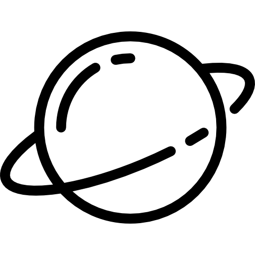 土星 Detailed Rounded Lineal icon