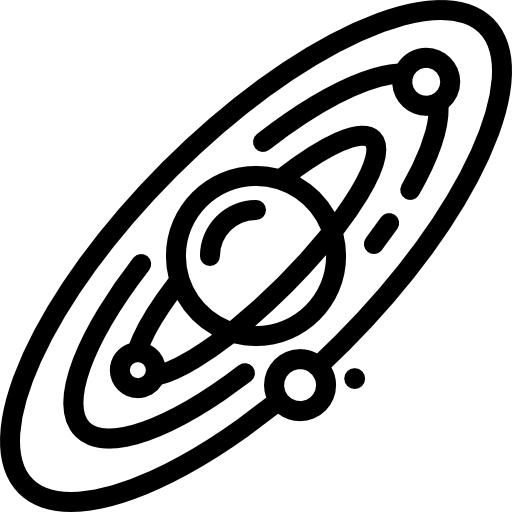 태양계 Detailed Rounded Lineal icon