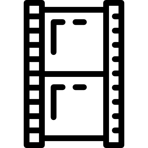 film Detailed Rounded Lineal Icône