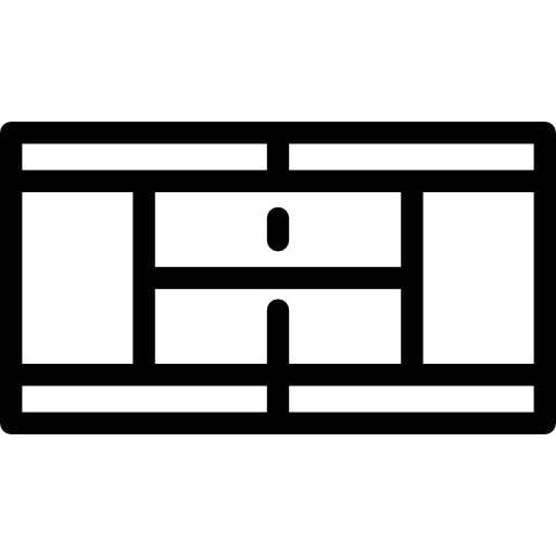 quadra de tênis Detailed Rounded Lineal Ícone