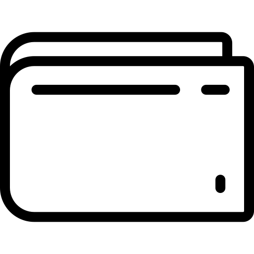 portemonnee Detailed Rounded Lineal icoon