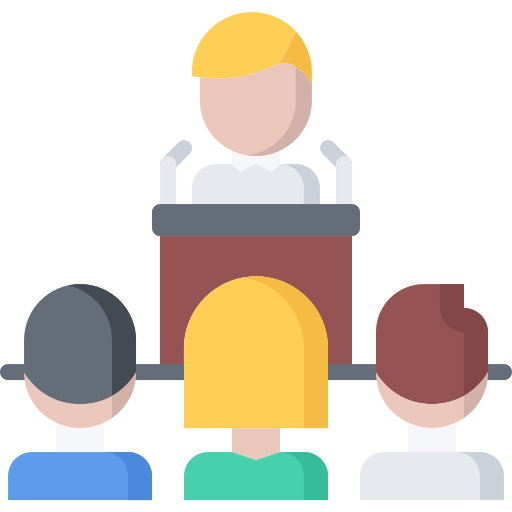 Audience Coloring Flat icon