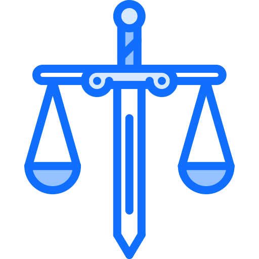 Tribunal Coloring Blue Ícone