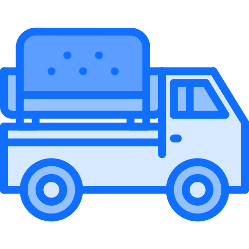 Delivery truck Coloring Blue icon