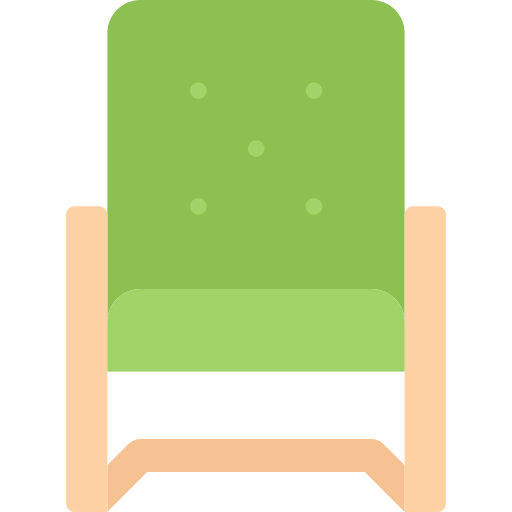 fotel Coloring Flat ikona