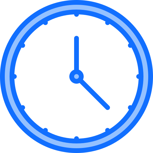 Circular clock Coloring Blue icon