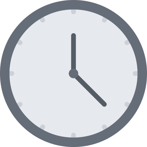 Reloj circular Coloring Flat icono
