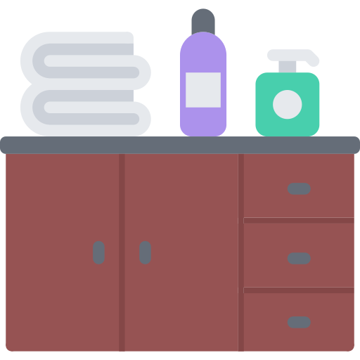 Cuarto de baño Coloring Flat icono