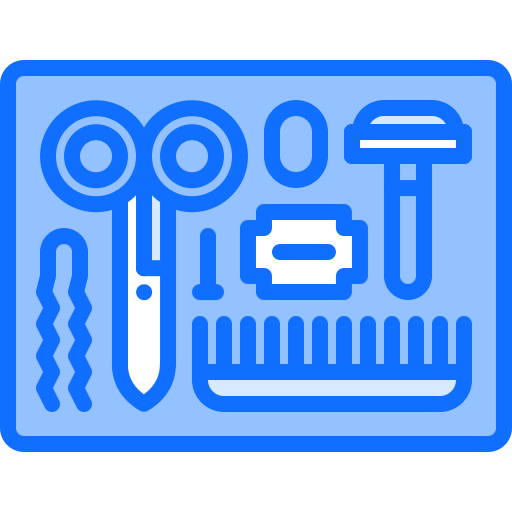 Barber Coloring Blue icon