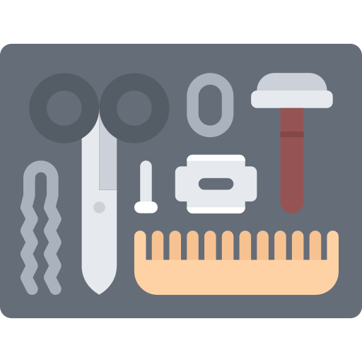 Barber Coloring Flat icon