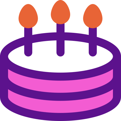 torta di compleanno Darius Dan Lineal Color icona