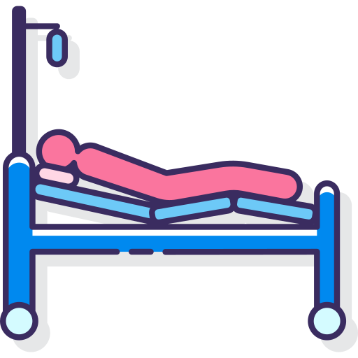 Bed Flaticons Lineal Color icon