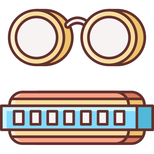 Harmonica Flaticons Lineal Color icon