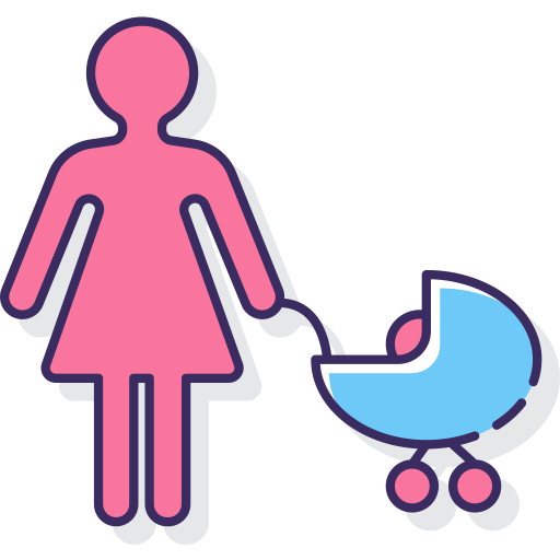 Cochecito de bebé Flaticons Lineal Color icono