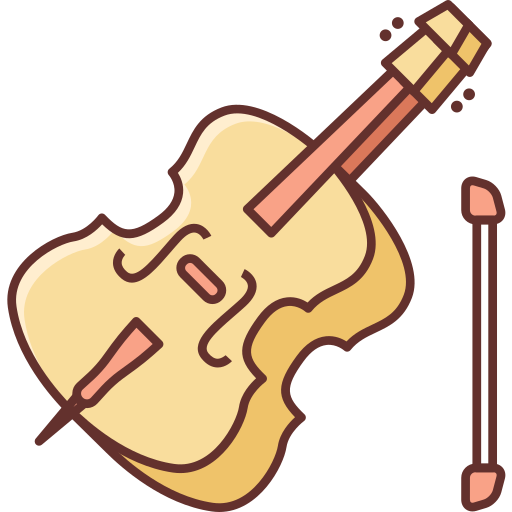 Cello Flaticons Lineal Color icon