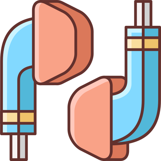Earphone Flaticons Lineal Color icon