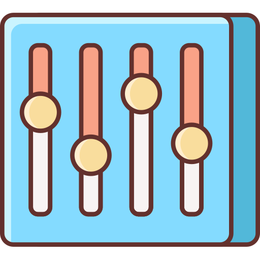 equalizer Flaticons Lineal Color icon