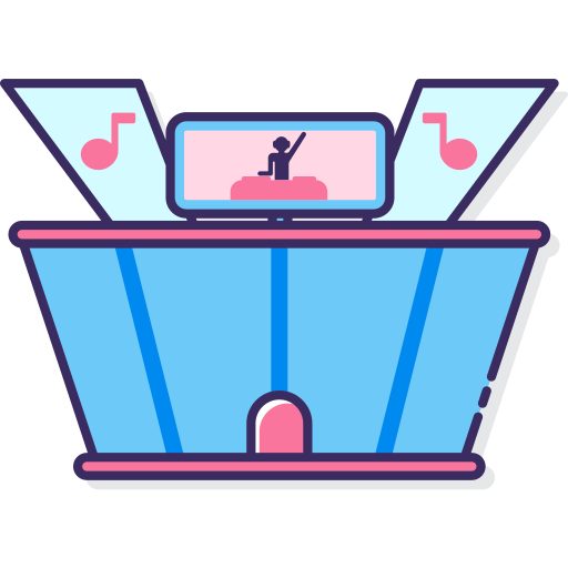 Disc jockey Flaticons Lineal Color icon