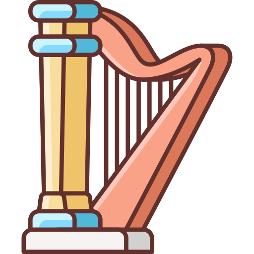 harpe Flaticons Lineal Color Icône