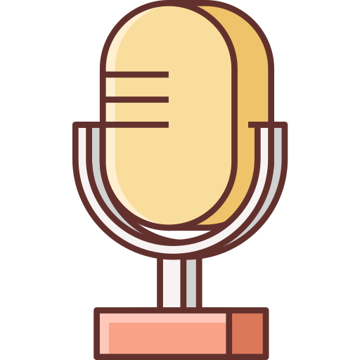 Microphone Flaticons Lineal Color icon