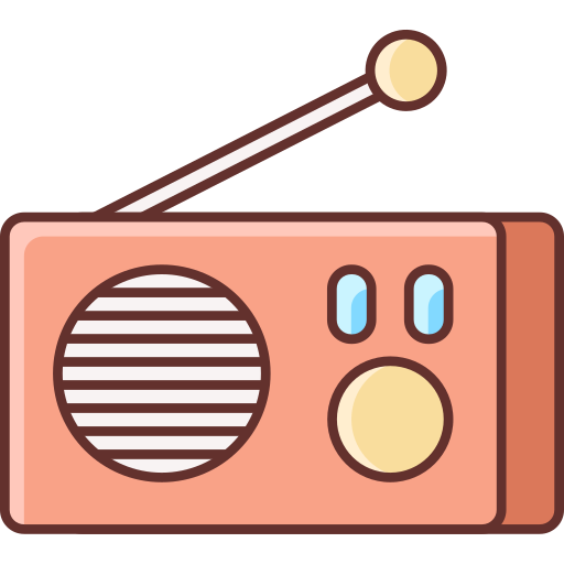 Radio station Flaticons Lineal Color icon