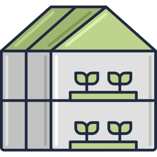 groen huis Flaticons Lineal Color icoon