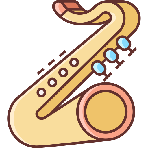Saxophone Flaticons Lineal Color icon