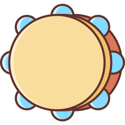 tambourin Flaticons Lineal Color icon