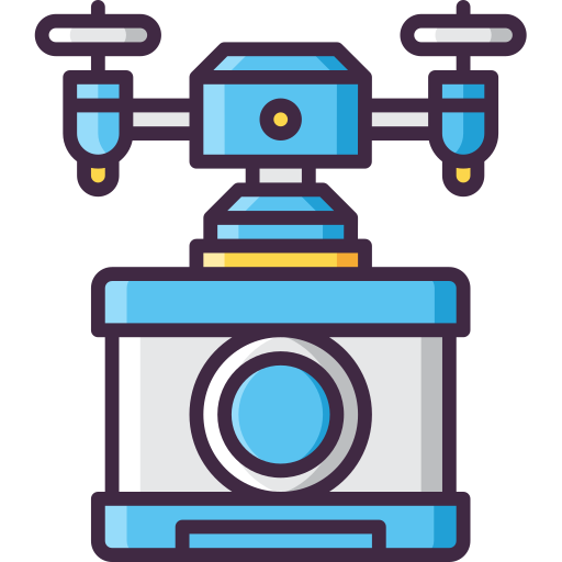 camera-drone Flaticons Lineal Color icoon