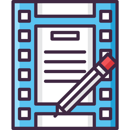 Screenwriting Flaticons Lineal Color icon