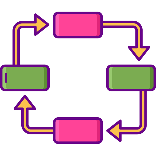 im uhrzeigersinn Flaticons Lineal Color icon